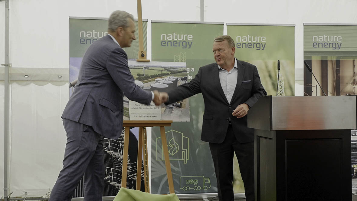 Lars Løkke Rasmussen indvier Nature Energy i Køng