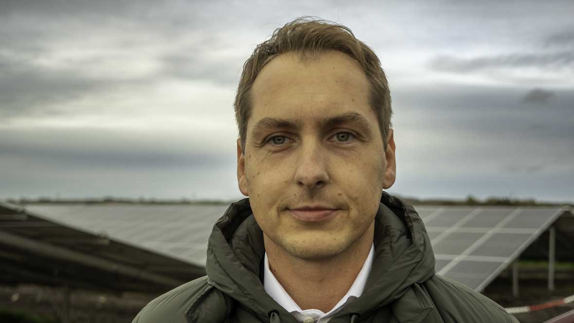Anders Lüntzel til indvelse af solkraftværk i Barmosen